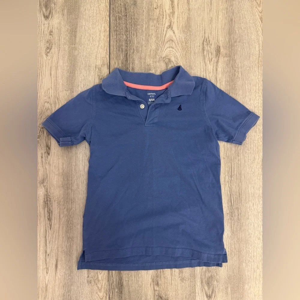 Carter's Blue Polo Shirt Short Sleeve Cotton